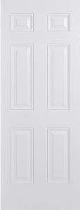 6 Panel Composite White External Door
